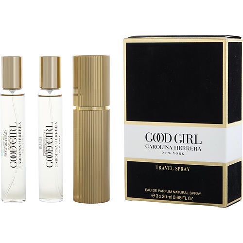 Ch Good Girl By Carolina Herrera Eau De Parfum Refillable Spray 0.68 Oz & 2 X Eau De Parfum Refill Spray 0.68 Oz