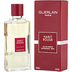 Habit Rouge By Guerlain Edt Spray 3.3 Oz (New Packaging)