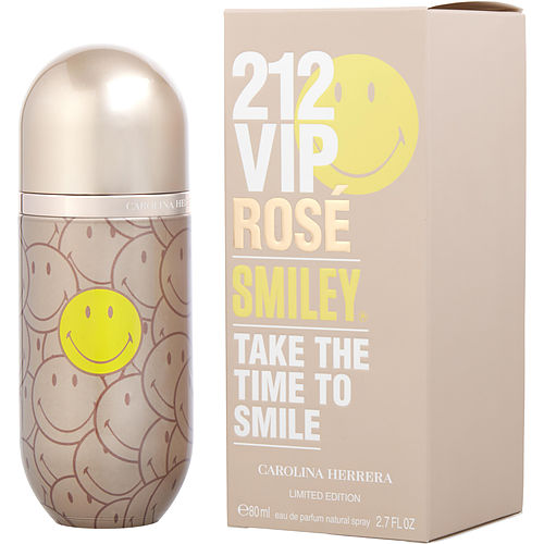 212 Vip Rose Smiley By Carolina Herrera Eau De Parfum Spray 2.7 Oz (Limited Edition)