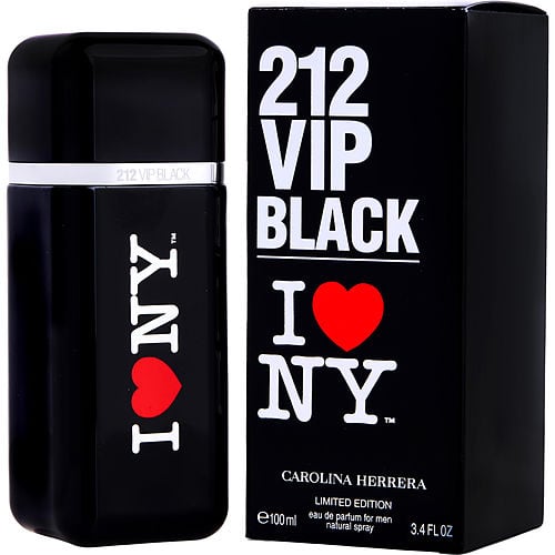 212 Vip Black I Love Ny By Carolina Herrera Eau De Parfum Spray 3.4 Oz (Limited Edition)