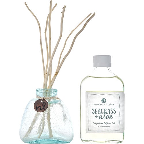 seagrass-&-aloe-by-northern-lights-fragrance-diffuser-oil-6-oz-&-6x-willow-reeds-&-diffuser-bottle